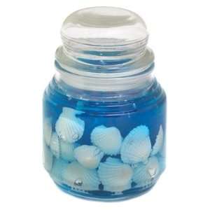 Seashells Ocean Air Scent Lidded Glass Jar Gel Candle 