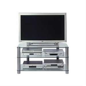   Designs 41 TV Stand with Clear Glass Shelves Furniture & Decor