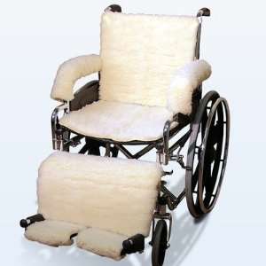  Sheepskin Wheelchair Covers in Cream Model Arm Rest Pad 
