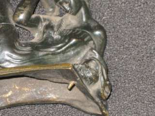 Antique Bronze Leda and the Swan w/Seus Original c1900  