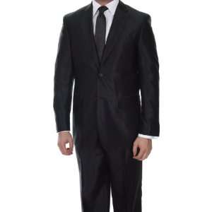  Slim Fit Sharkskin Black Suit