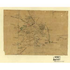 : Civil War Map Union troop positions northwest of Marietta, Georgia 
