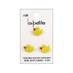  LaPetite Buttons 9/16 Shank Duck Yellow 3pc Everything 