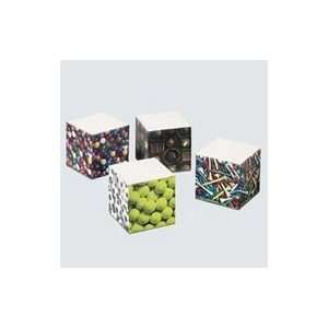 Post it Notes Designer Cube, 2 3/4 x 2 3/4, Golf Tees, 690 