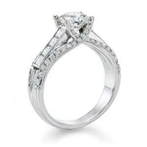   , IGI Certified, Round Cut, in Platinum Natural Diamond Jewelry