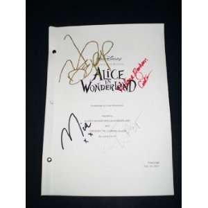  Alice in Wonderland Script Signed by 4