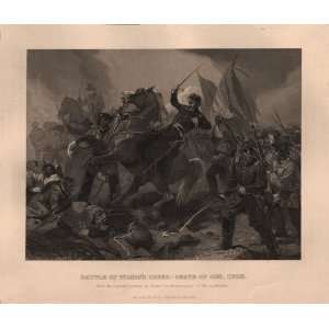  1862 Antique Engraving of the Battle of Wilsons Creek 