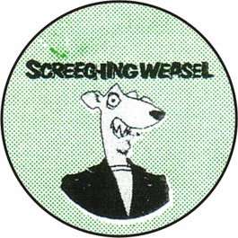  Screeching Weasel   Logo with Cartoon Weasel on Green   1 