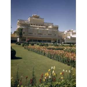  Scenic View of a Royal Palace and its Lawn and Gardens 