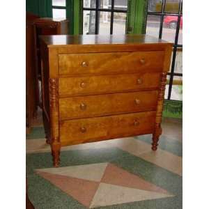  Antique Country Sheraton Style Solid Cherry Chest of 