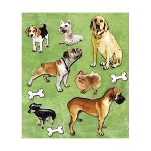  K&Company Sticker Medley Variety Of Dogs; 6 Items/Order 