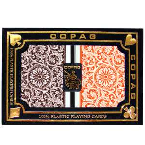 COPAG Plastic Playing Cards 1546 Orange/Brown Poker Jum  