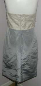 Banana Republic Monogram Silk Grey Strapless Dress NWT $225 Fall 2011 