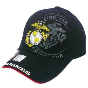  US MARINES MARINE CORPS SEAL LICENSED BLACK HAT CAP 