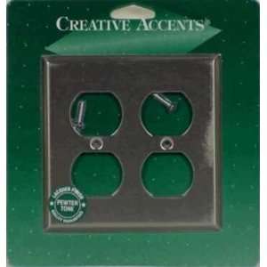 Creative Accents Pewter Tone Steel Wall Plate (9PT118)