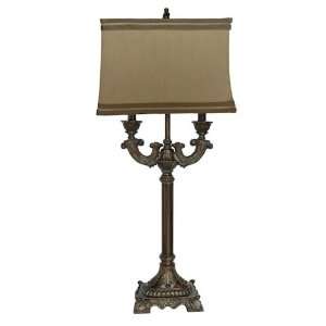  CrestView CVAQP541 Washed Bronze Table Lamp