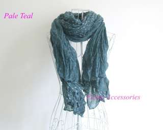 Extra Large Star Prints Pastel Candy Color Wrinkle Cotton Scarf Shawl 