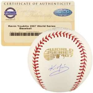  Boston Red Sox Kevin Youkilis Autographed 2007 World 