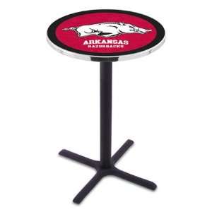   Arkansas Counter Height Pub Table   Cross Legs   NCAA