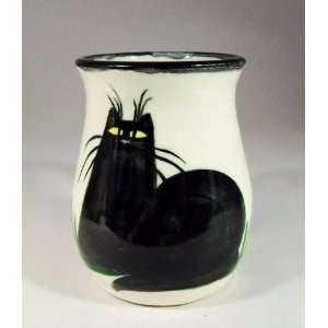  Black Cat Ceramic Mug created by Moonfire Pottery: Kitchen 