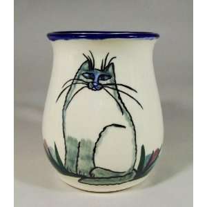   Siamese Cat Ceramic Mug created by Moonfire Pottery: Kitchen & Dining