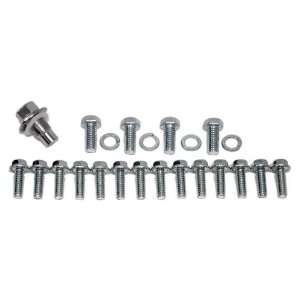    CHEVY SMALL BLOCK OIL PAN SELF LOCKING HEX BOLTS KIT: Automotive