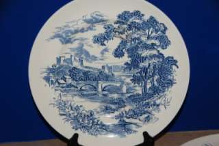 Enoch Wedgwood Blue Countryside Dinner Plates England  