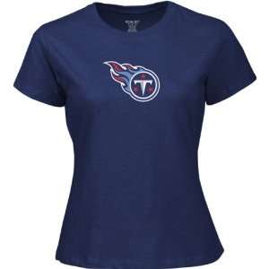 Tennessee Titans Womens Navy Logo Premier Too Tee  Sports 