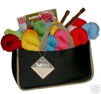 Large knitting and craft tote bag (8 16)  