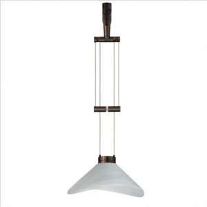   Pendant with Rail Adapter Finish: Bronze, Glass Shade: Marble/Clear