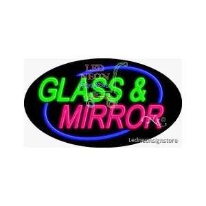  Glass and Mirror Neon Sign 17 Tall x 30 Wide x 3 Deep 