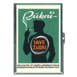  Smoking Europe 1950s Retro Ad ID Holder, Cigarette Case or 