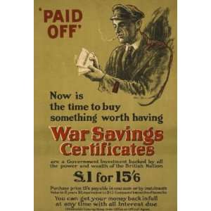 World War I Poster   Now is the time to buy something worth having war 