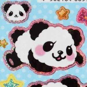  cute panda glitter sticker with stars moon Toys & Games