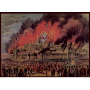 Currier & Ives Burning of The New York Crystal Palace, 1858 / 1968 