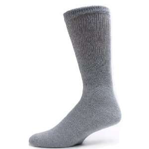 Sole Pleasers Mens Grey Diabetic Crew Socks   3 Pairs [Health and 