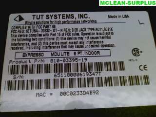 Tut Systems 8 port Expresso MDU Lite 810 03395 19 OPEN BOX  