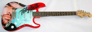 Toby Keith Autographed Signed Custom Airbrush Guitar & Proof UACC RD 