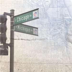 Chicago Map Scrapbook Paper