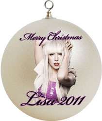 Personalized Lady Gaga Christmas Ornament Gift ~add text~  