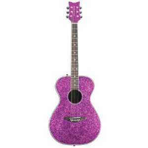 Daisy Rock Pixie Acoustic Electric Pink Sparkle Guitar 