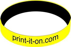 Personalized Silicone Wristband yellow/black for 20  