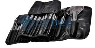 32pcs Pro Cosmetic Tool Makeup Brush Set Kit With Roll Up Black Bag 