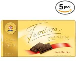 Feodora Bittersweet Chocolate, 3.5 Ounce (Pack of 5):  