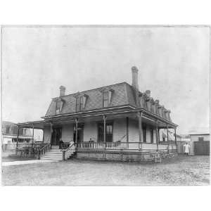 C.O. quarters,Man,women seated on porch,Fort Meade,SD 