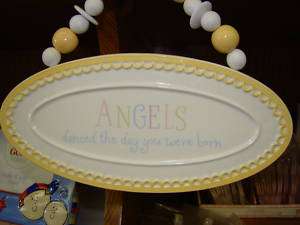 BNWT Angels Danced the Day you were born Plaque  