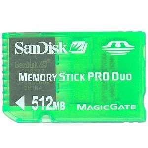  SanDisk Gaming 512MB Memory Stick PRO Duo Card (Green 