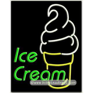  Ice Cream, Logo Neon Sign (31H x 24L x 3D): Everything 