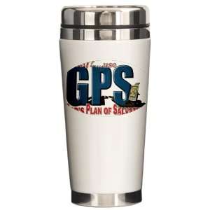   Travel Drink Mug Lost Use GPS Gods Plan of Salvation 