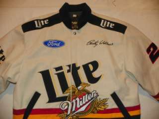 RUSTY WALLACE 2 Miller Lite Racing Jacket JH Mens Large Made in U.S.A 